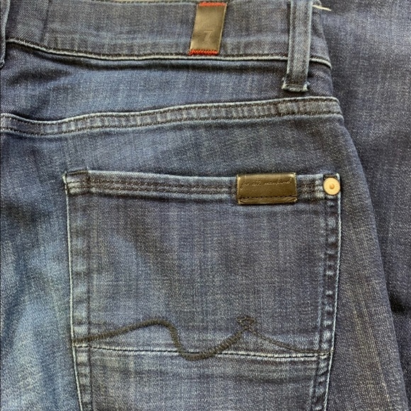 7 for All Mankind Slimmy Weightless Denim Dark Wash Jeans - Picture 8 of 16